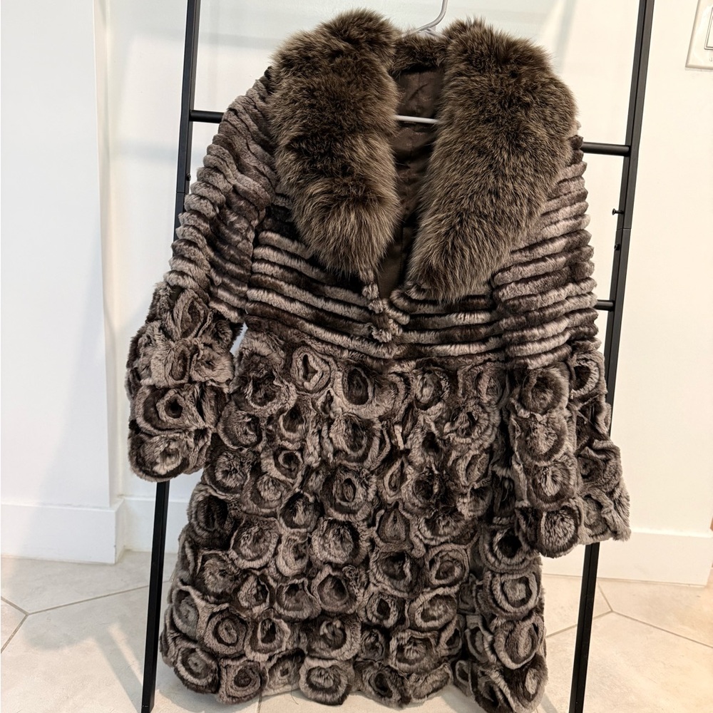 Brown Faux Fur Coat, vintage